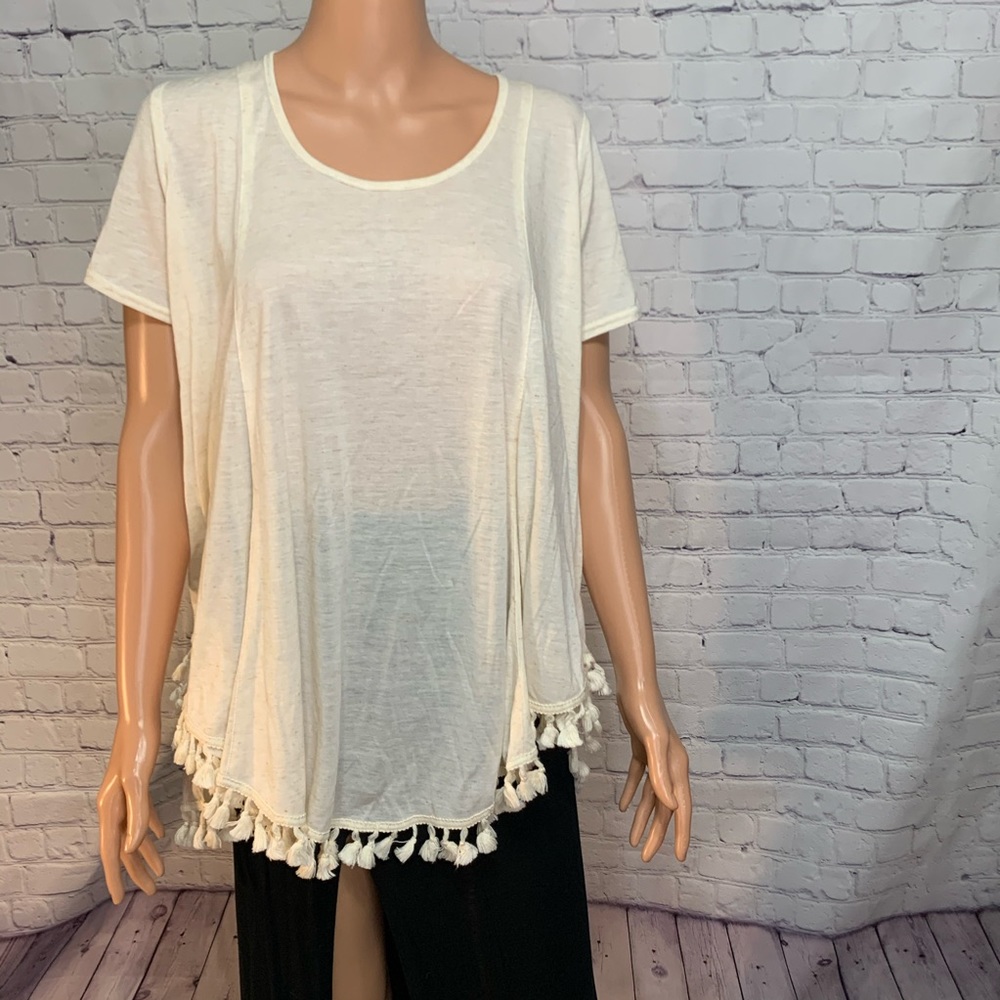 Ivy Jane size xs cream colored boho summer blouse top